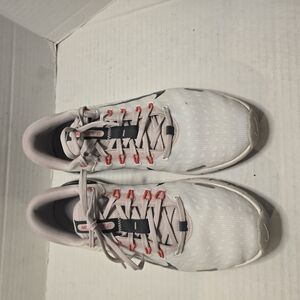 Nike Athletic Sneakers in White and Red‎